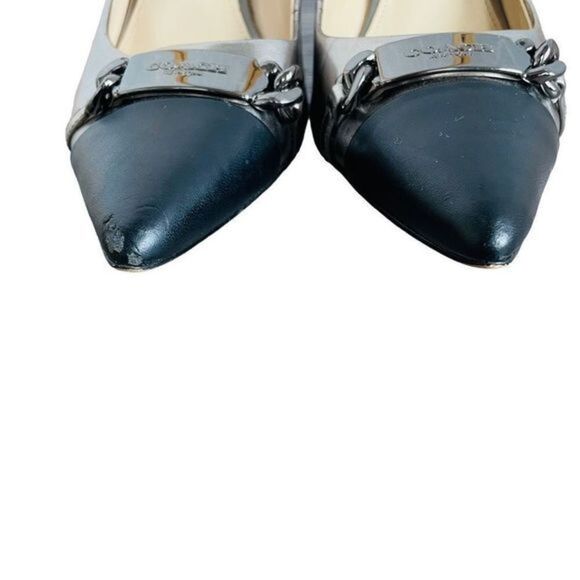 COACH Bowery Gunmetal Pointed Toe Heels - Picture 10 of 15
